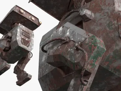  Autonomous Bipedal Unit Old Rusted 