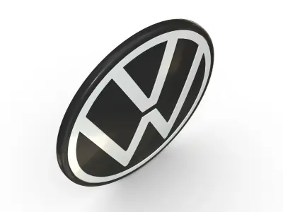 Volkswagen Logo 3D model V2