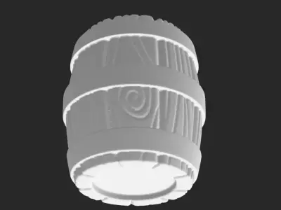 Vintage Barrel 3D model