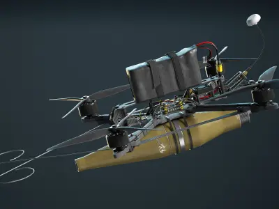 FPV Drone Kamikaze 10 Inches  Low-poly 3D model