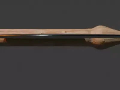 Fantasy Battle Axe -  Eastern Weapon game - READY 3D Model Low-poly 3D model