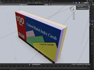 paper products Index Cards Low-poly 3D model