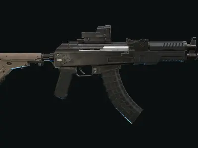 AK-47 ak - rifle Low-poly 3D model order