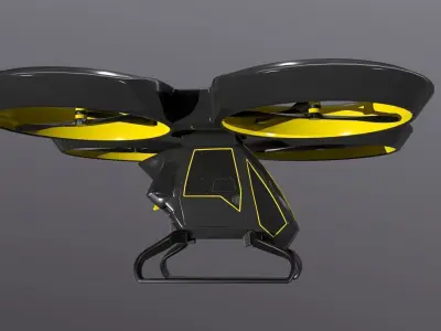 Car Drone Low-poly 3D model