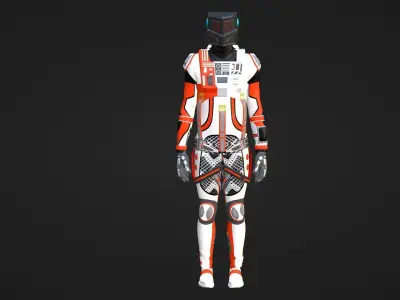 Robot Soldier - Assault Soldier Low-poly 3D model 27