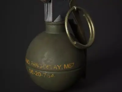 M67 Grenade Low-poly 3D model get