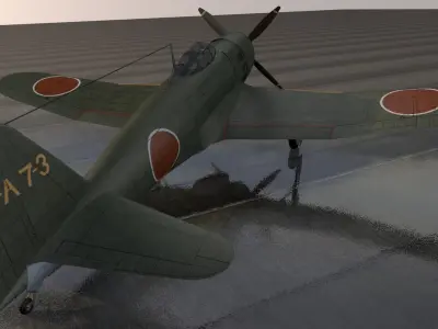 Mitsubishi A7M1 Reppu - aka SAM 3D model
