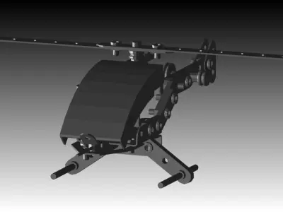 Meccano Helicopter Free 3D model