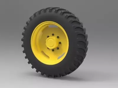 Tractor wheel 3D model by 3DTechDesign