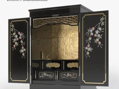 SMALL ALTAR BUTSUDAN Low-poly 3D model