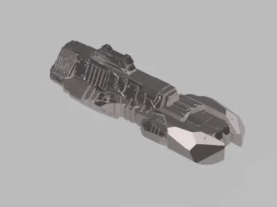 FLEET CORE - SG3 FED UNION MONITOR  with DECK WEAPONS 3D print model