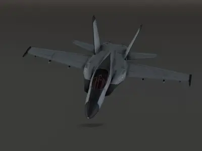 YF Cobra fighter jet Low-poly 3D model