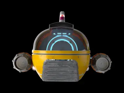 Cute Starship 3D model Low-poly 3D model by yzhao5124