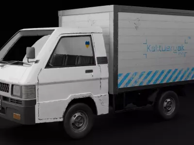 Mitsubishi L300 Mobil Box Low-poly 3D model