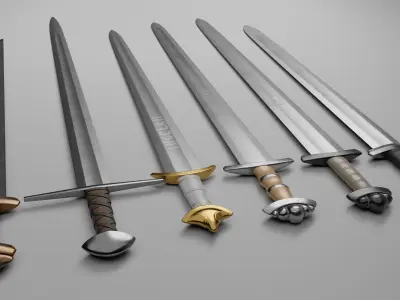 Viking Swords Low-poly 3D model
