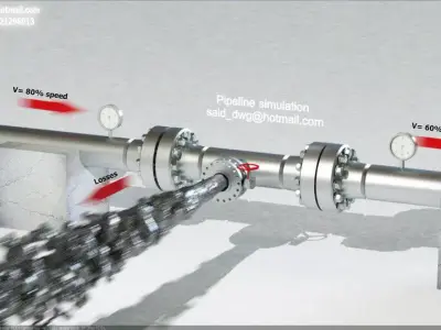 Oil and Gas Pipeline Simulation on Controller Free 3D model
