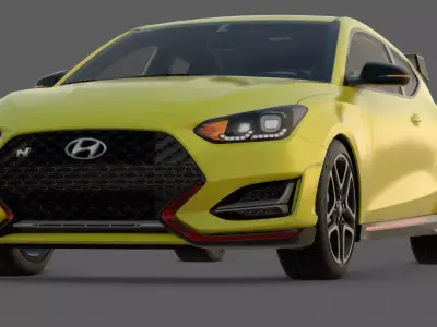 2022 Hyundai Veloster N 3D Model  Korean Hot Hatch Fury 3D model