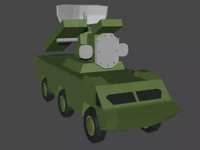 9k33 Wasp Low-poly 3D model