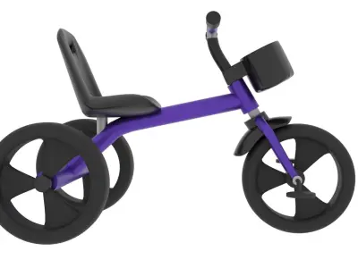 Tricycle Free low-poly 3D model