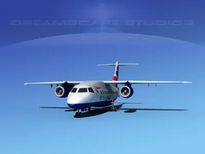 Dornier 328Jet British Airways 3D model