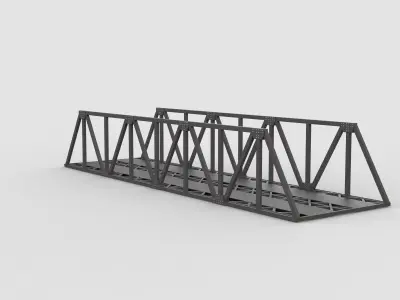 Double Track Bridge 3D model purchase