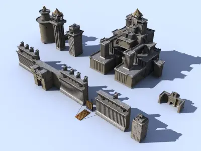 Medieval Castle Pack 3D model