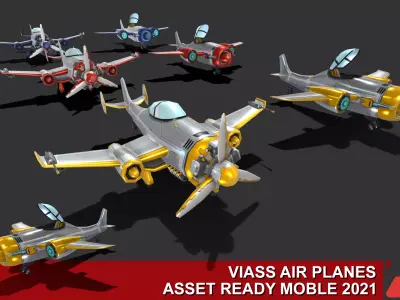 VIASS AIR PLANES Low-poly 3D model