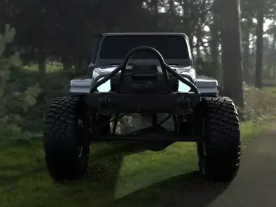 Off-Road Jeep Gladiator Low-poly 3D model