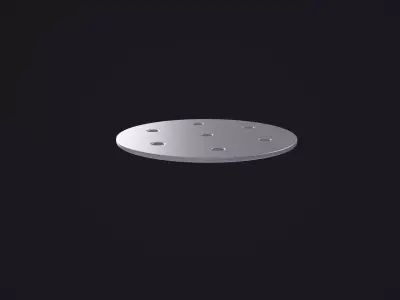 Circular Metal Plate 3D model