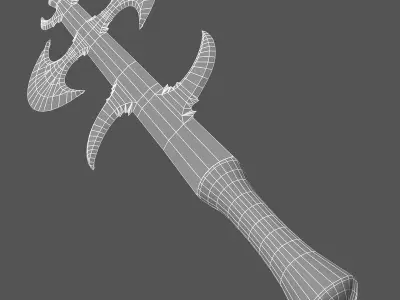 African throwing blade 3D model