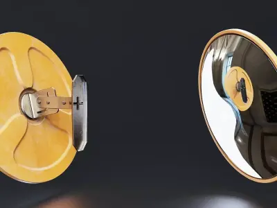 Convex Security Mirror Low-poly 3D model