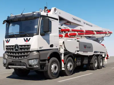  Mercedes Concrete Pump 3D model
