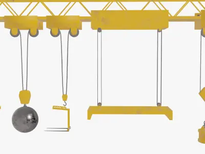 Tower Crane 3D model 9