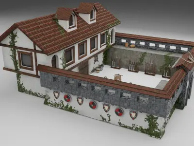 Warrior Barracks Level 10 3D model