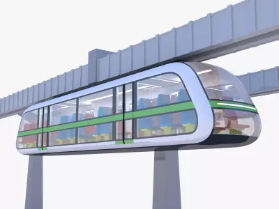 Sky train concept 2023 3D model