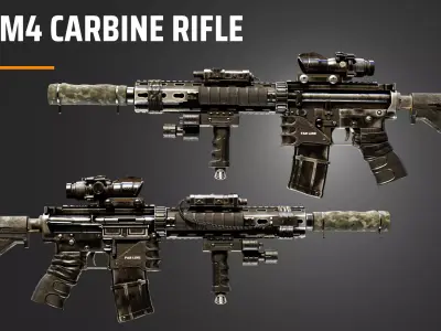 M4 Carbine Rifle 3D model