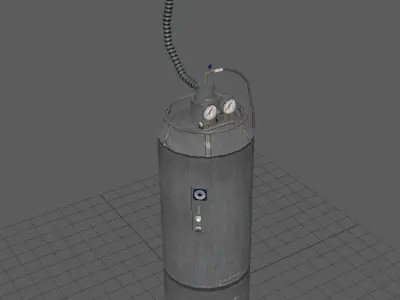 laboratory Gas tank -gas cylinder Low-poly 3D model