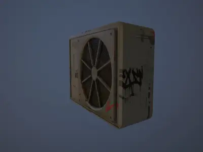 Dirty Air Conditioner  Low-poly 3D model