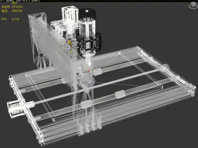 CNC machining router 3D model