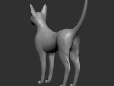 Base Mesh Cat Sfinx High Poly Free 3D model