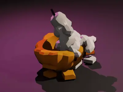 FREE Halloween minipack from the Necropoly universe Free low-poly 3D model