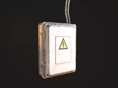 Fuse Box Game Ready Low Poly 3D Model Low-poly 3D model