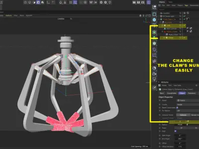 Metal Claw 34 with RIG 3D model