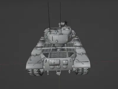 M46 Patton Low-poly 3D model