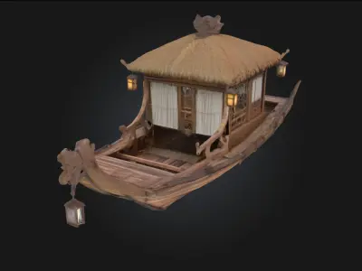 Floating Serenity  Tranquility on Gentle Waters 3D model