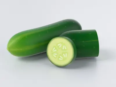 Cartoon Vegetables Big Collection 3D model