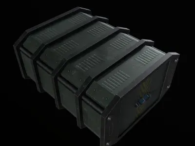 Militaty Container PBR Low-poly 3D model