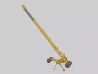 Science fiction engineering vehicle crane 3D model