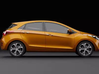 Hyundai i30 Metallic Orange Dark 3D model