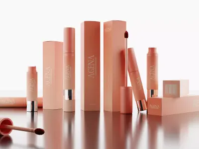 Lipstick Models 3D Beauty Cosmetic Low-poly 3D model